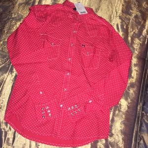 🆕 Mens Urban Outfitters Polka dot shirt. Sz Small